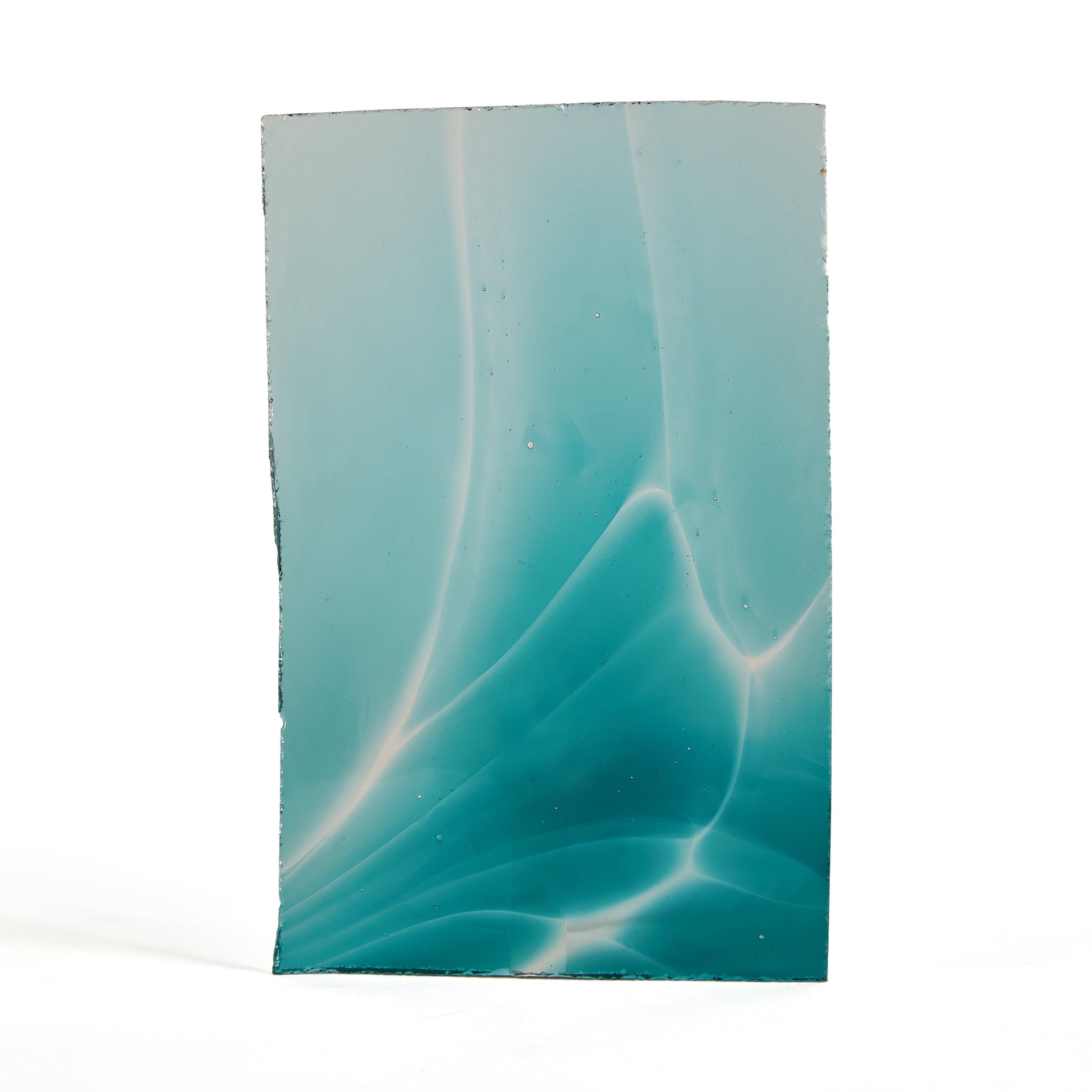 Streaky Teal Norman Slab Glass Pane